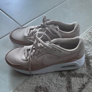 Nike Women's Beige and White Sneakers